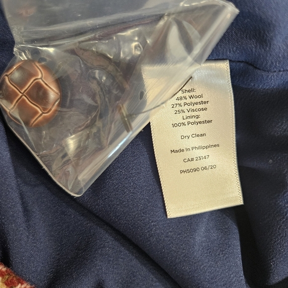 NWT Talbots Tan Multicolored Houndstooth Wool Plaid Skirt - Picture 5 of 5